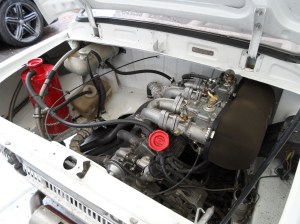 Blick in den Motorraum des Skoda 130 RS Foto Huber